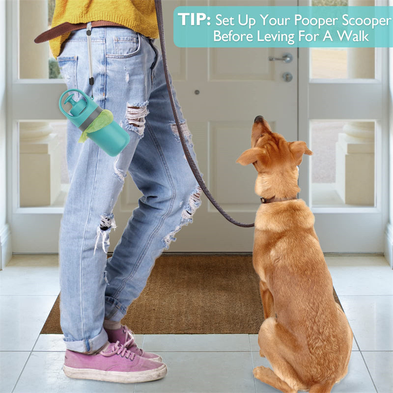 Portable Dog Poop Scooper with Built‑In Bag Dispenser