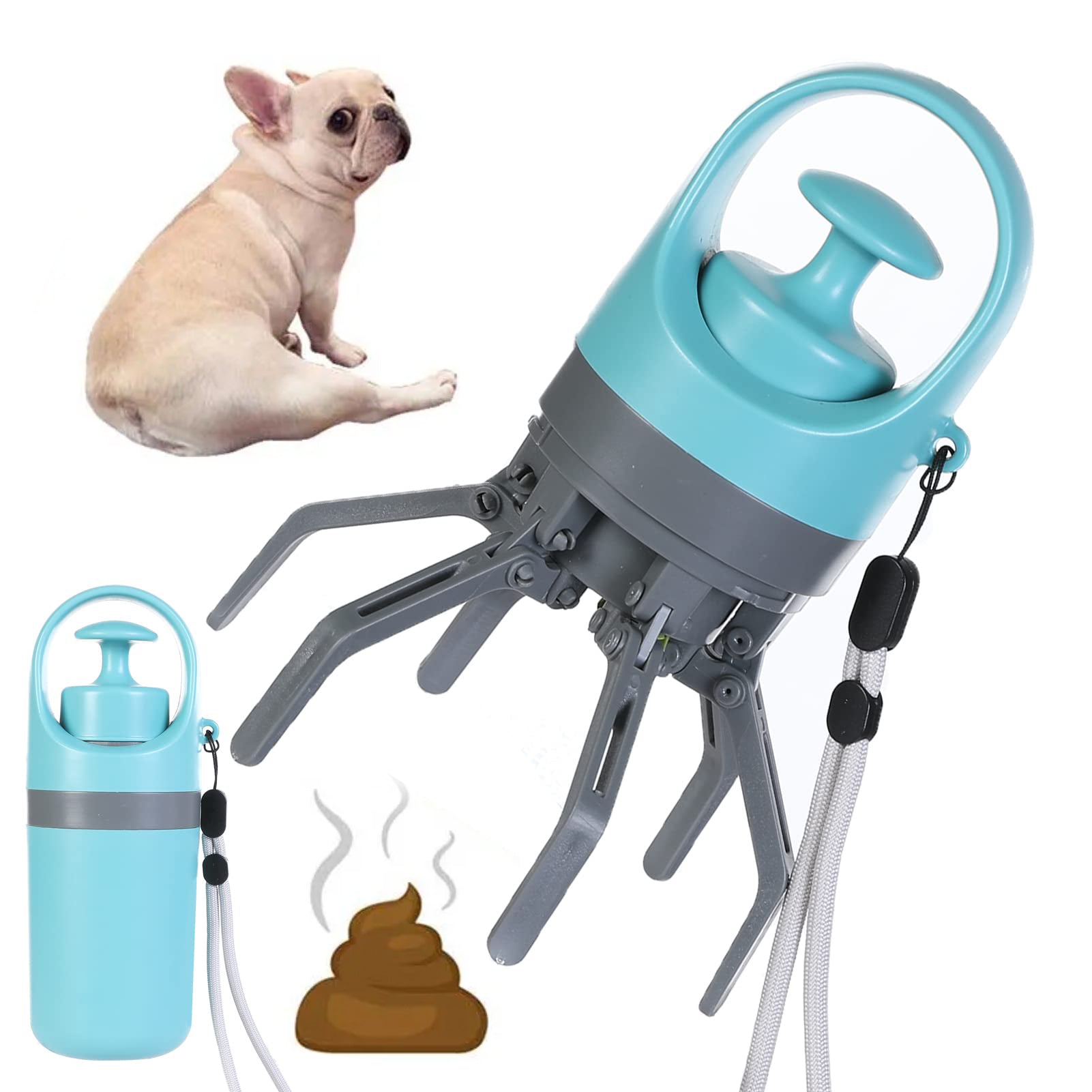 Portable Dog Poop Scooper with Built‑In Bag Dispenser