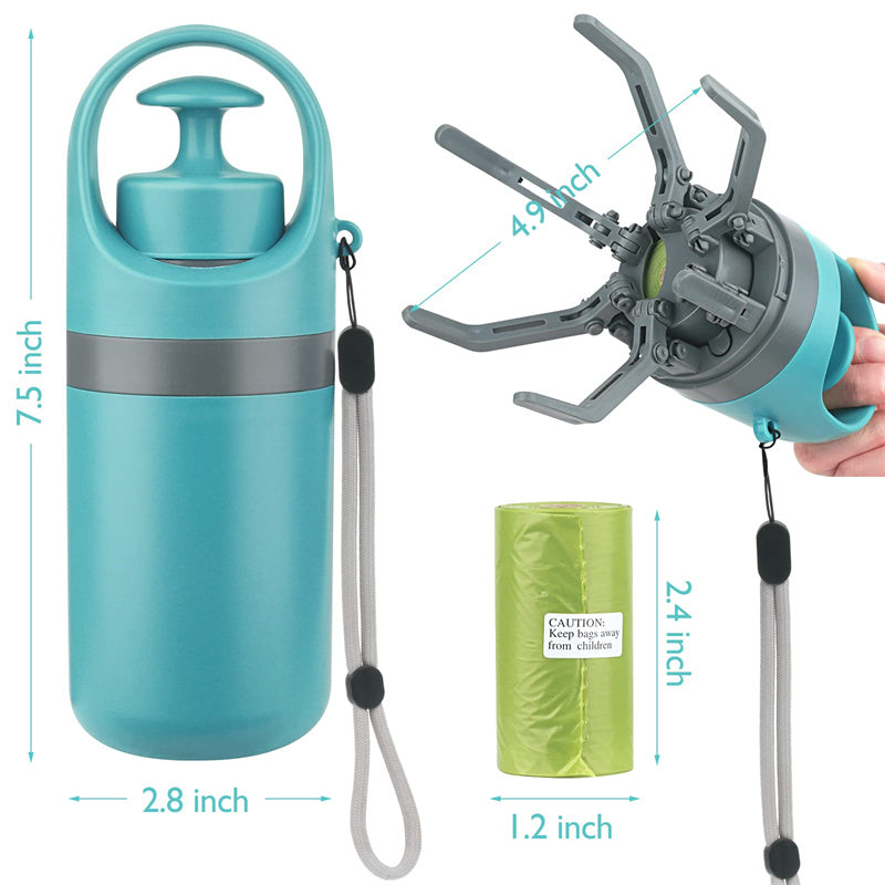Portable Dog Poop Scooper with Built‑In Bag Dispenser