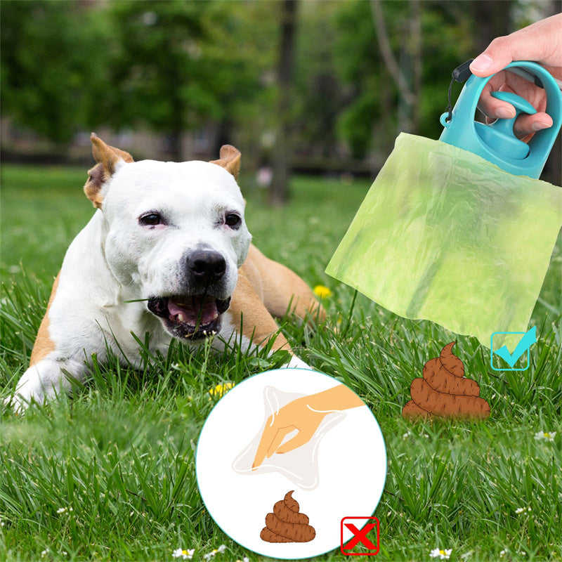 Portable Dog Poop Scooper with Built‑In Bag Dispenser